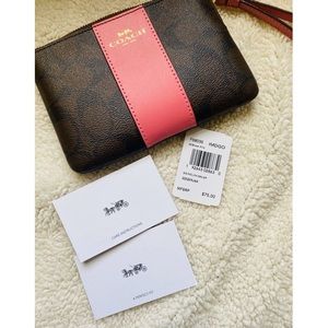 COACH Zip Wristlet - Colorblock Signature Canvas